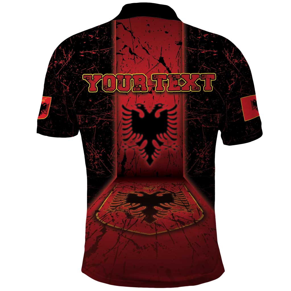 Personalized Albania Polo Shirt Black Double Headed Eagle DT05