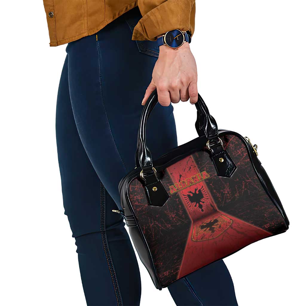 Albania Shoulder Handbag Black Double Headed Eagle DT05