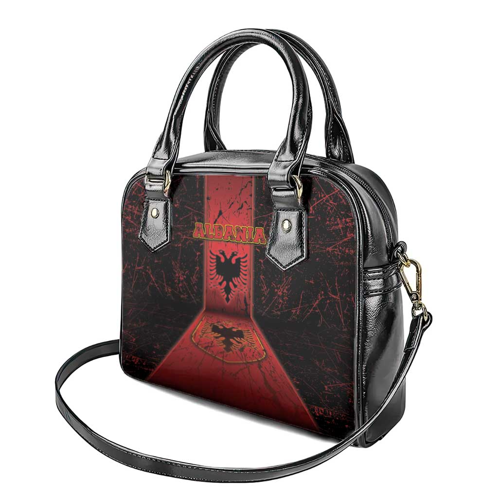 Albania Shoulder Handbag Black Double Headed Eagle DT05