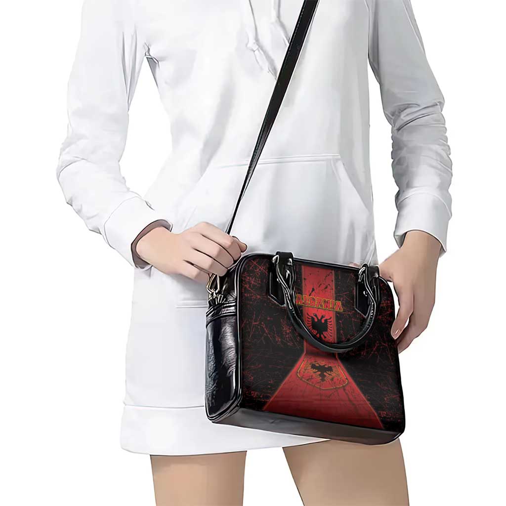 Albania Shoulder Handbag Black Double Headed Eagle DT05