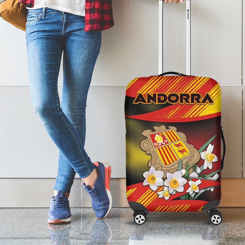 Andorra Luggage Cover The Grandalla Flowers With Symbol DT05