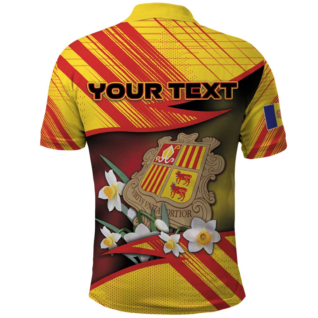 Personalized Andorra Polo Shirt The Grandalla Flowers With Symbol DT05