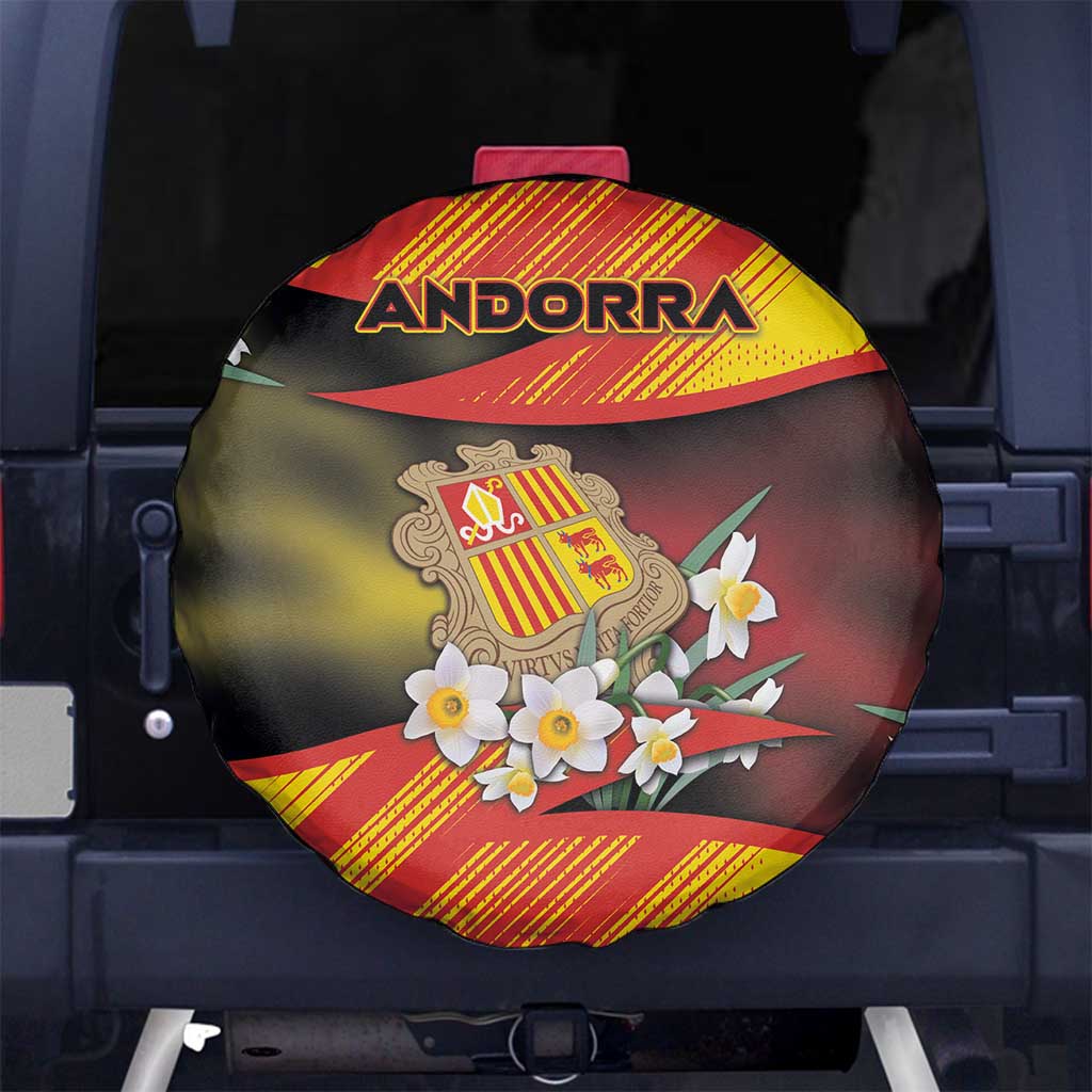 Andorra Spare Tire Cover The Grandalla Flowers With Symbol DT05