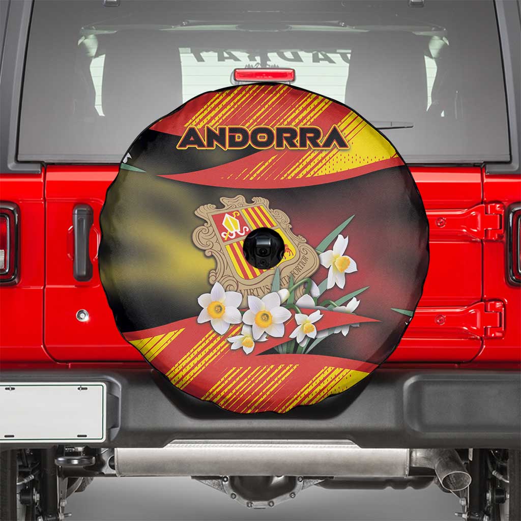 Andorra Spare Tire Cover The Grandalla Flowers With Symbol DT05