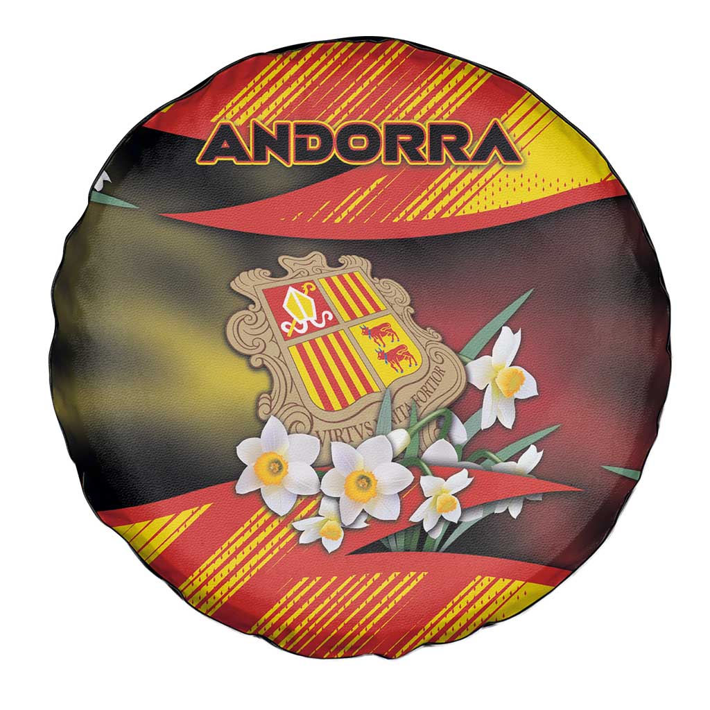 Andorra Spare Tire Cover The Grandalla Flowers With Symbol DT05