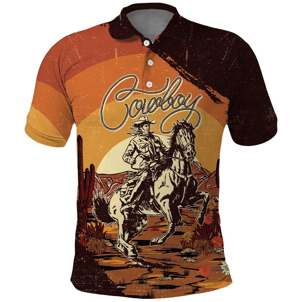 Cowboy Polo Shirt Ride Em Cowboy DT05