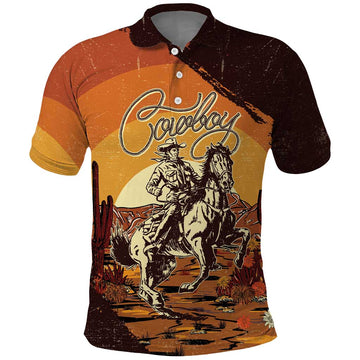 Cowboy Polo Shirt Ride Em Cowboy DT05