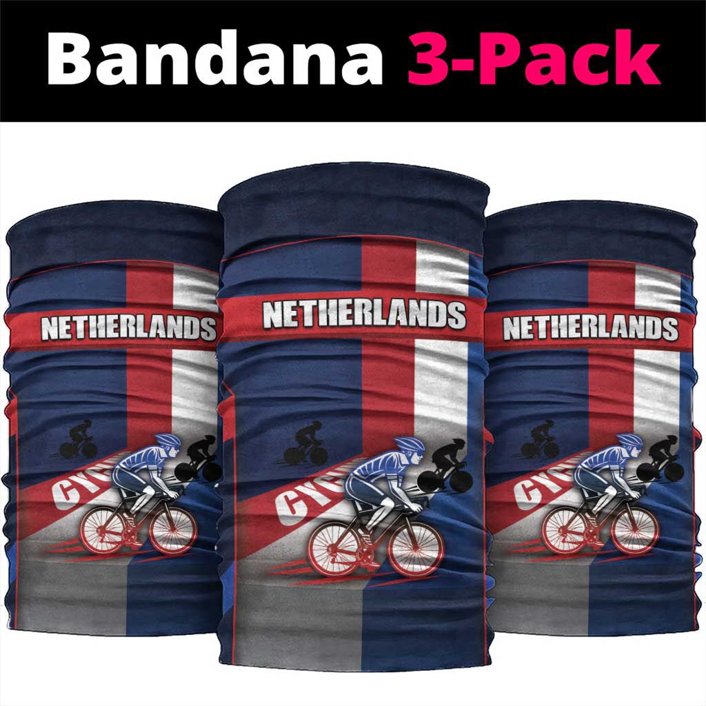 Netherlands Cycling Neck Gaiter Sporty Style Navy DT05