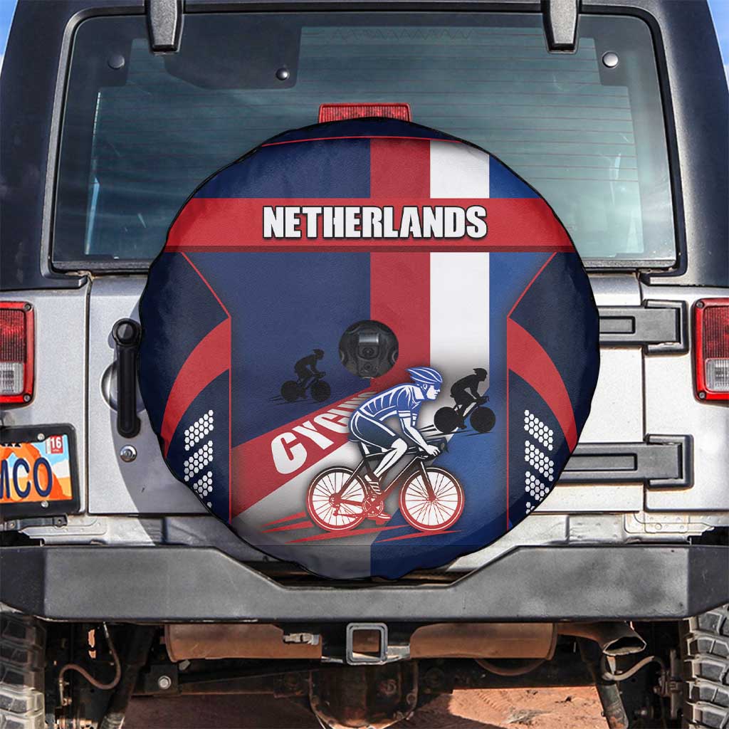 Netherlands Cycling Spare Tire Cover Sporty Style Navy DT05