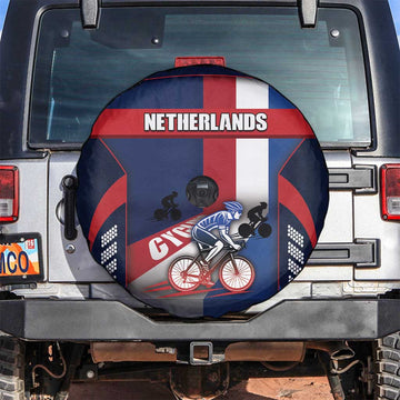 Netherlands Cycling Spare Tire Cover Sporty Style Navy DT05