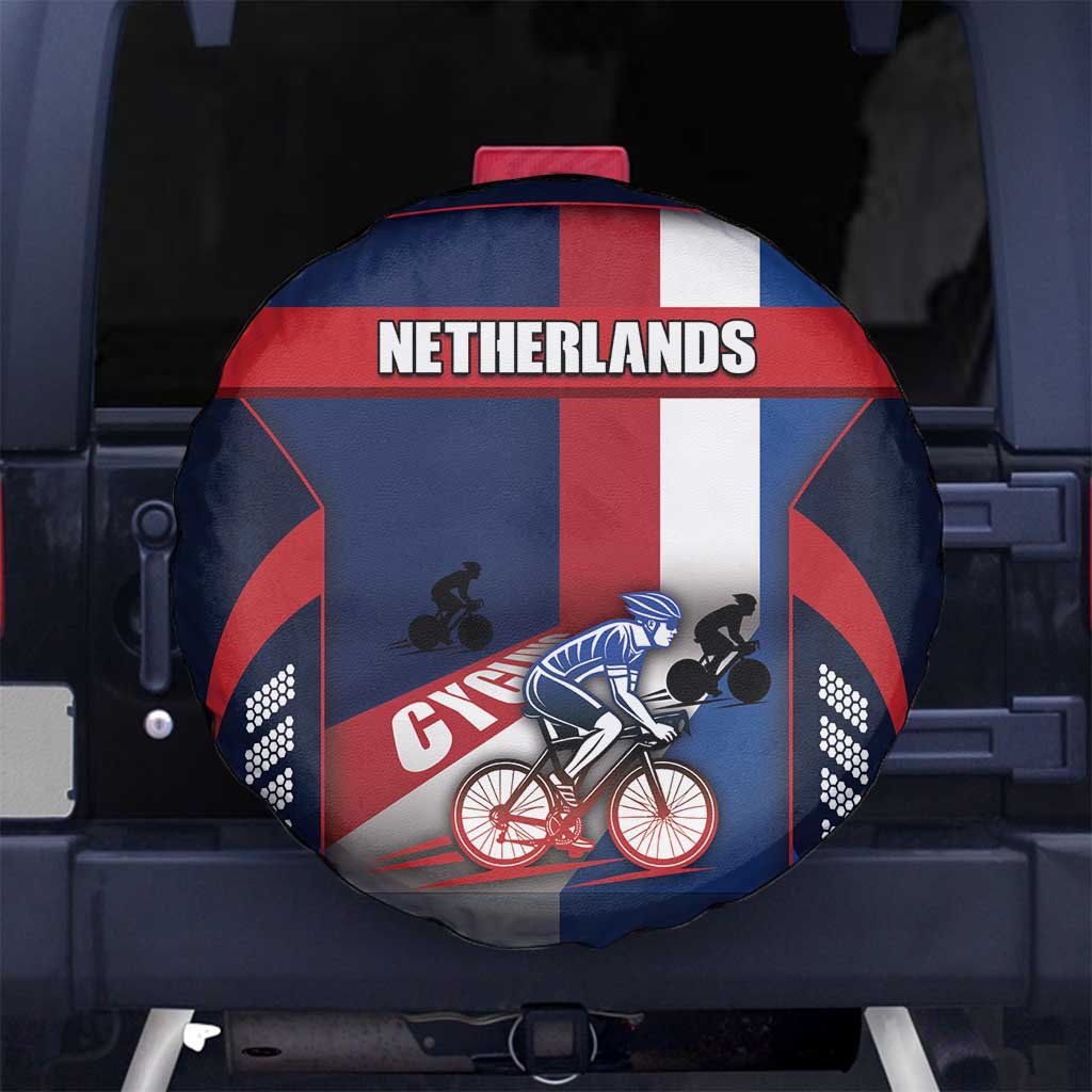Netherlands Cycling Spare Tire Cover Sporty Style Navy DT05