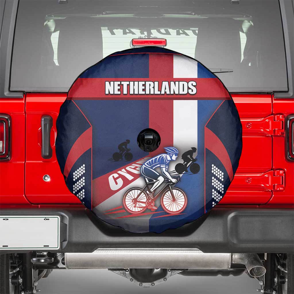 Netherlands Cycling Spare Tire Cover Sporty Style Navy DT05