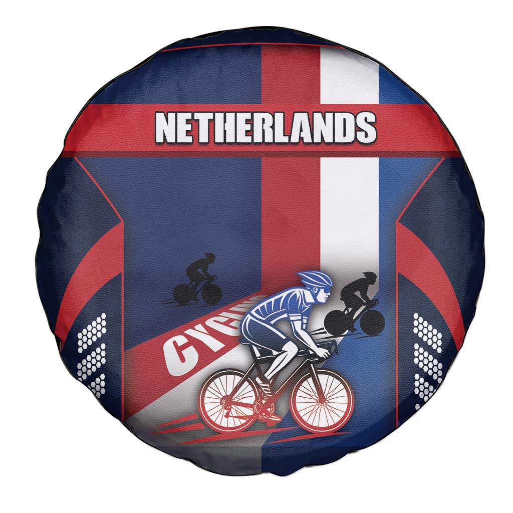 Netherlands Cycling Spare Tire Cover Sporty Style Navy DT05
