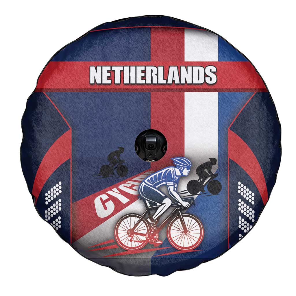 Netherlands Cycling Spare Tire Cover Sporty Style Navy DT05