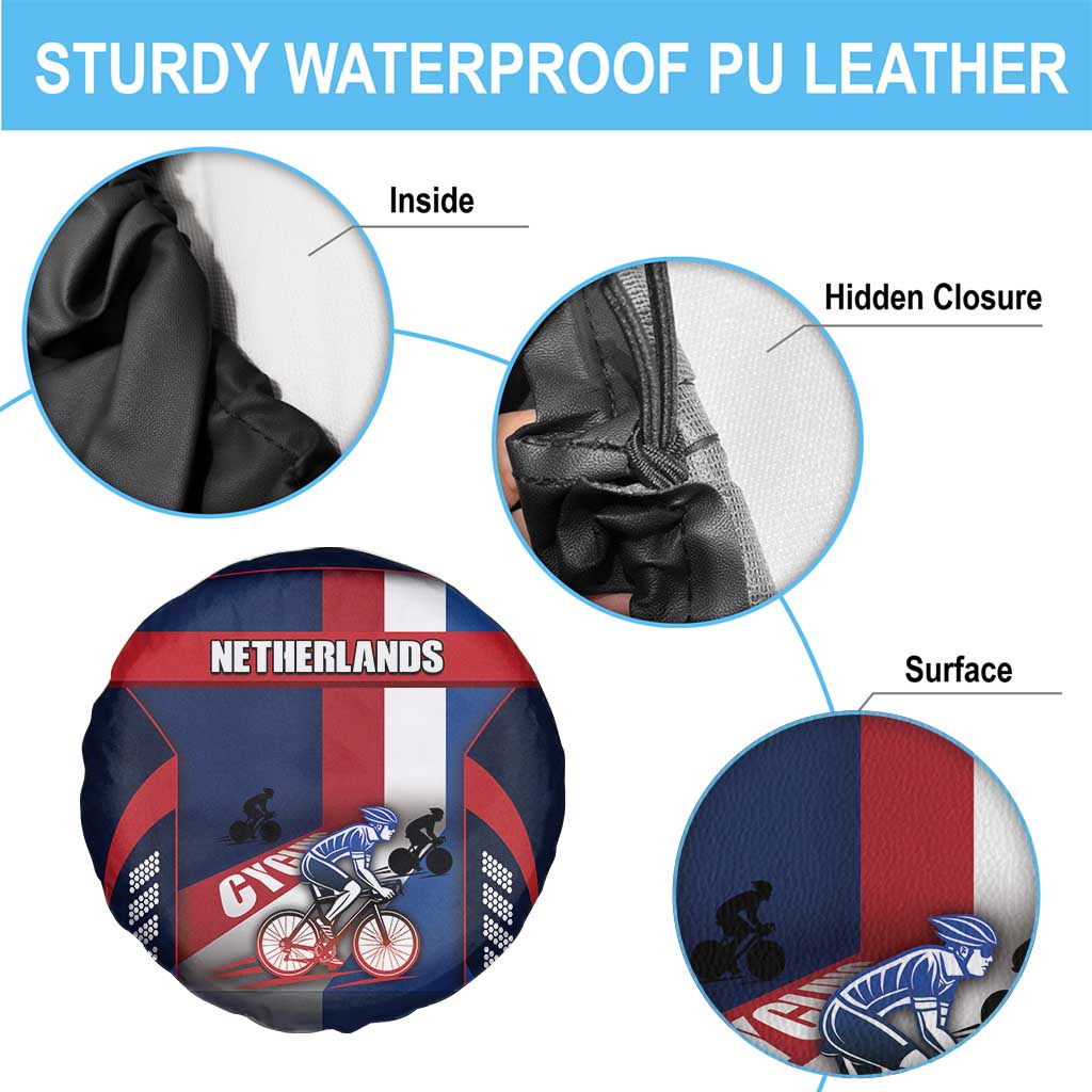 Netherlands Cycling Spare Tire Cover Sporty Style Navy DT05