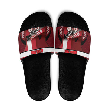 Denmark Cycling Slide Sandals Sporty Style Red DT05