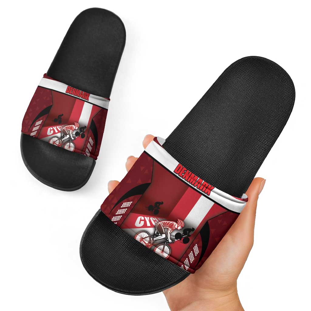 Denmark Cycling Slide Sandals Sporty Style Red DT05