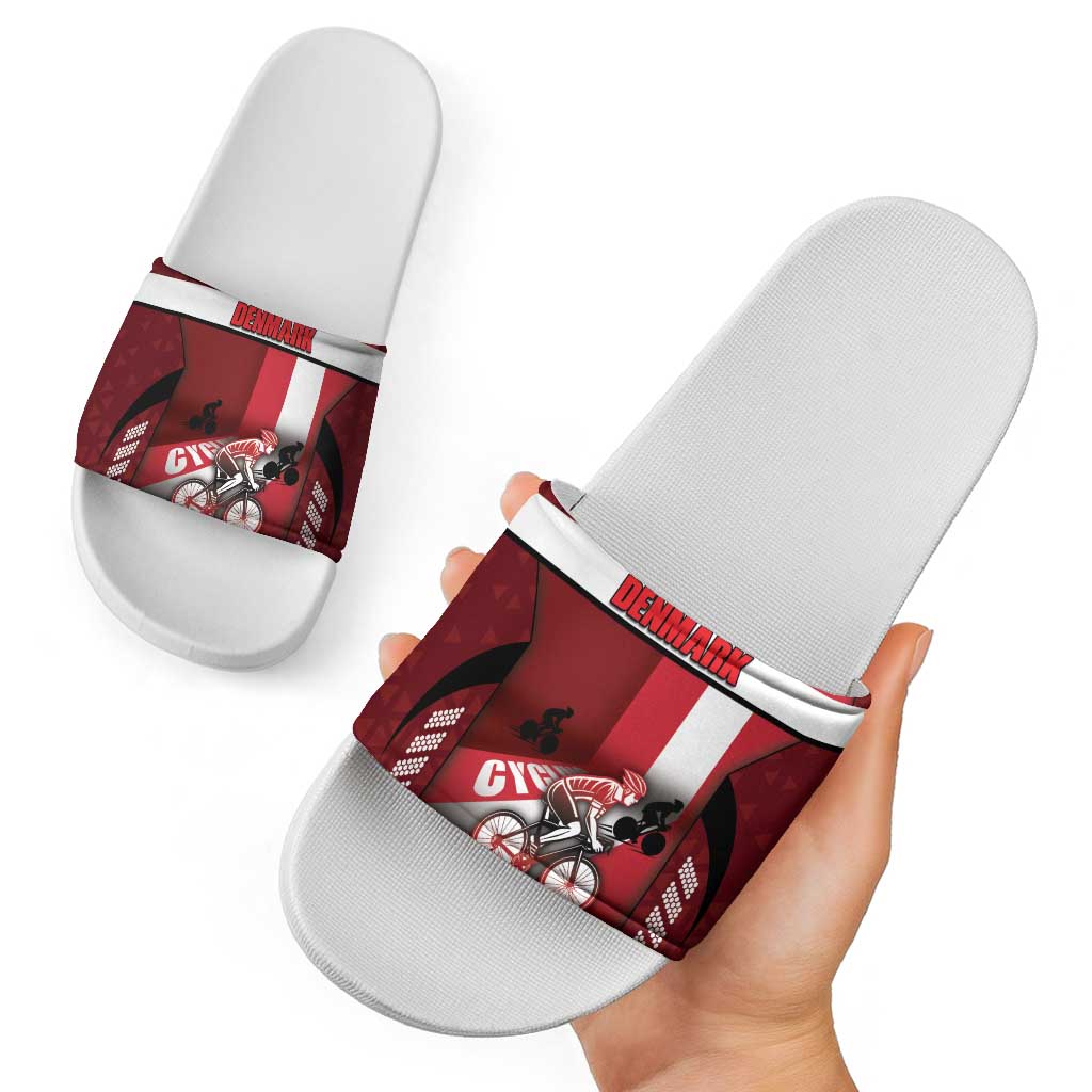 Denmark Cycling Slide Sandals Sporty Style Red DT05