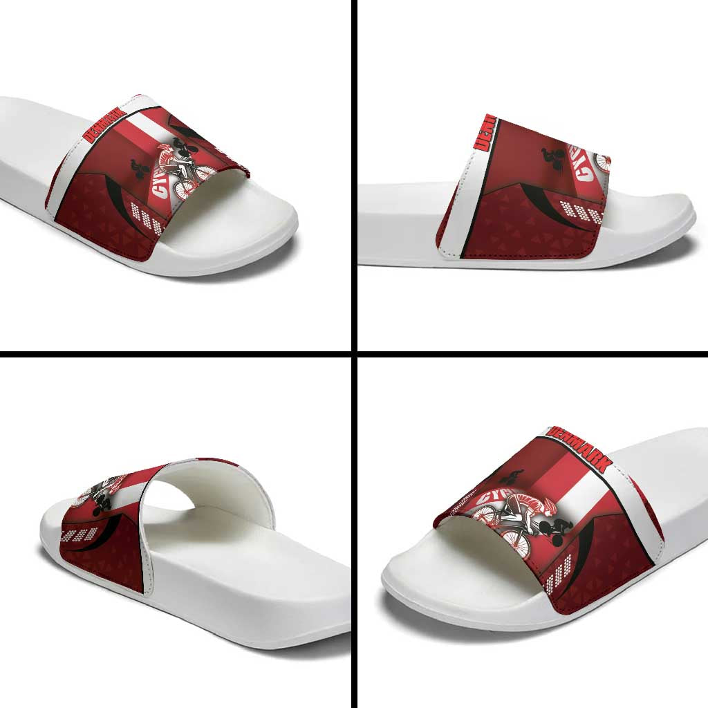 Denmark Cycling Slide Sandals Sporty Style Red DT05