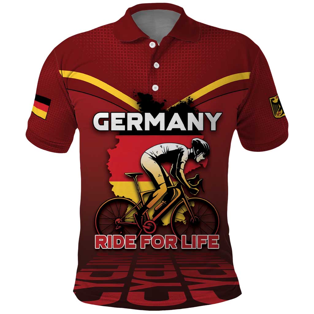 Personalized Germany Cycling Polo Shirt Ride For Life DT05
