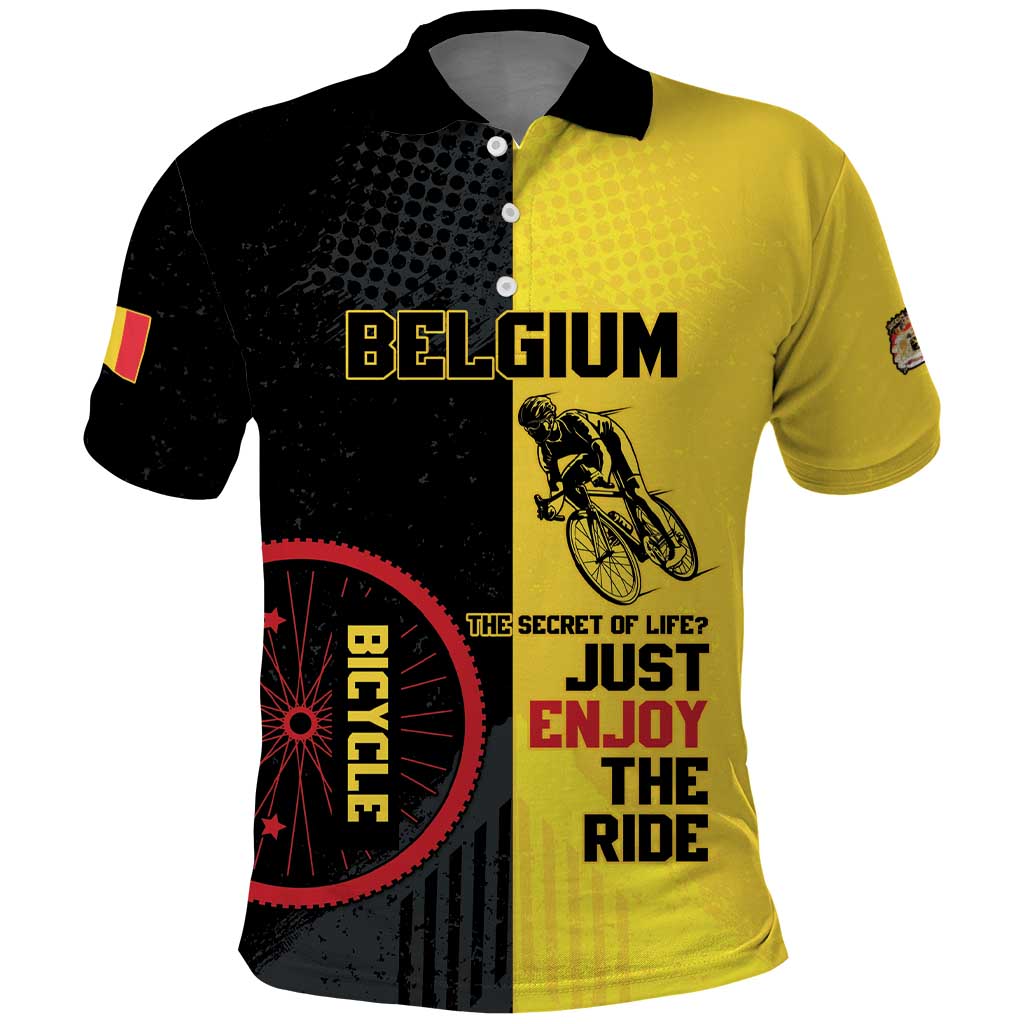 Personalized Belgium Cycling Polo Shirt Just Enjoy The Ride DT05