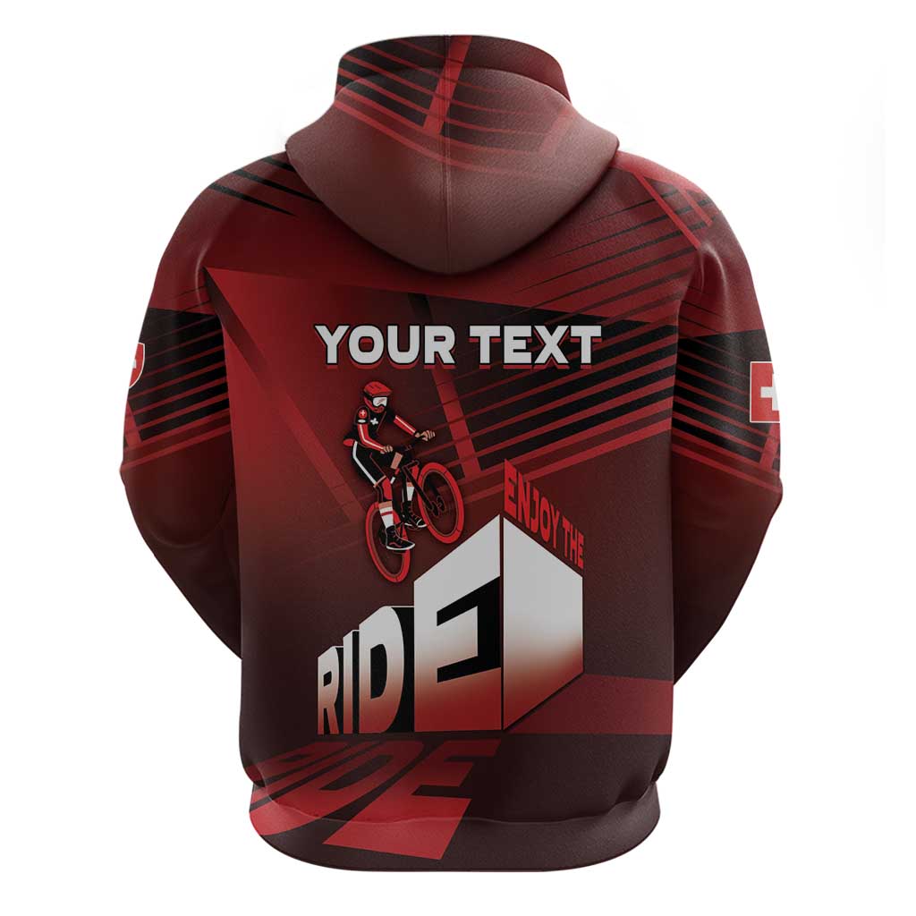 Personalized Switzerland Cycling Hoodie Sporty Style DT05