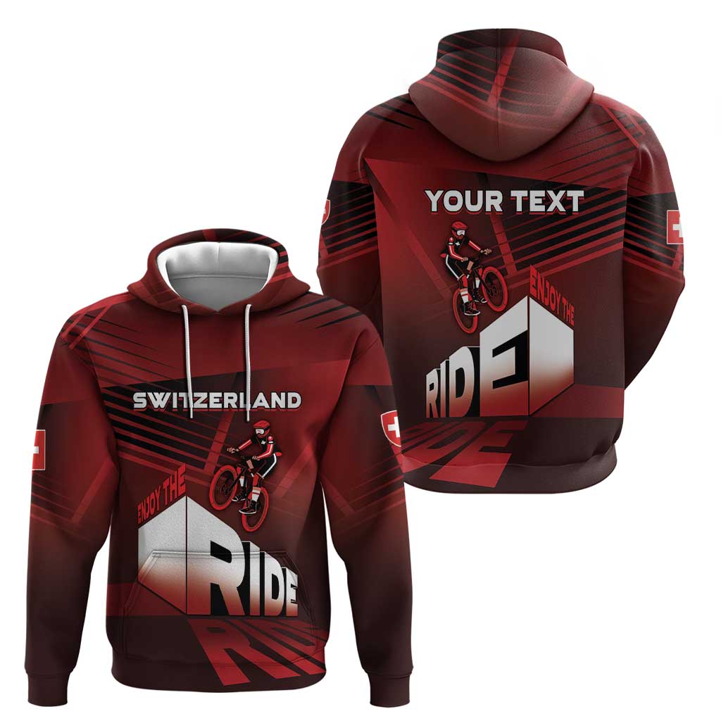Personalized Switzerland Cycling Hoodie Sporty Style DT05