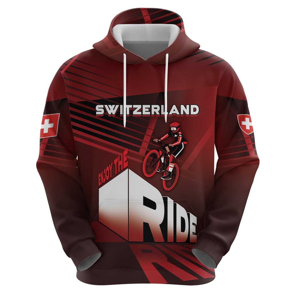 Personalized Switzerland Cycling Hoodie Sporty Style DT05