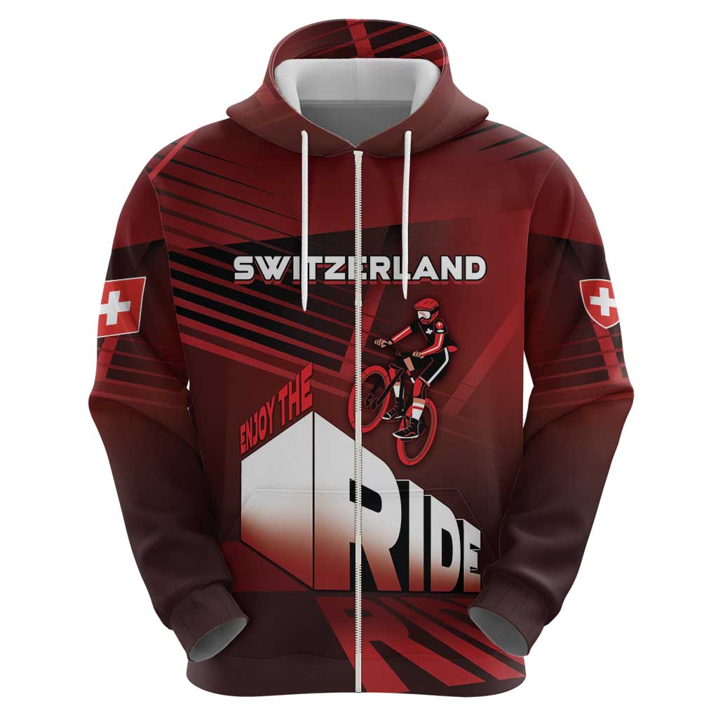 Personalized Switzerland Cycling Hoodie Sporty Style DT05