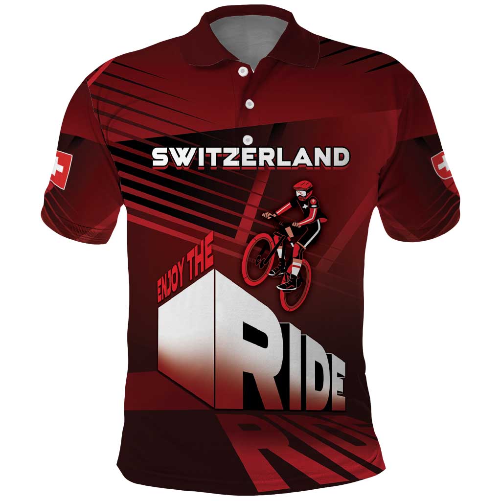 Personalized Switzerland Cycling Polo Shirt Sporty Style DT05