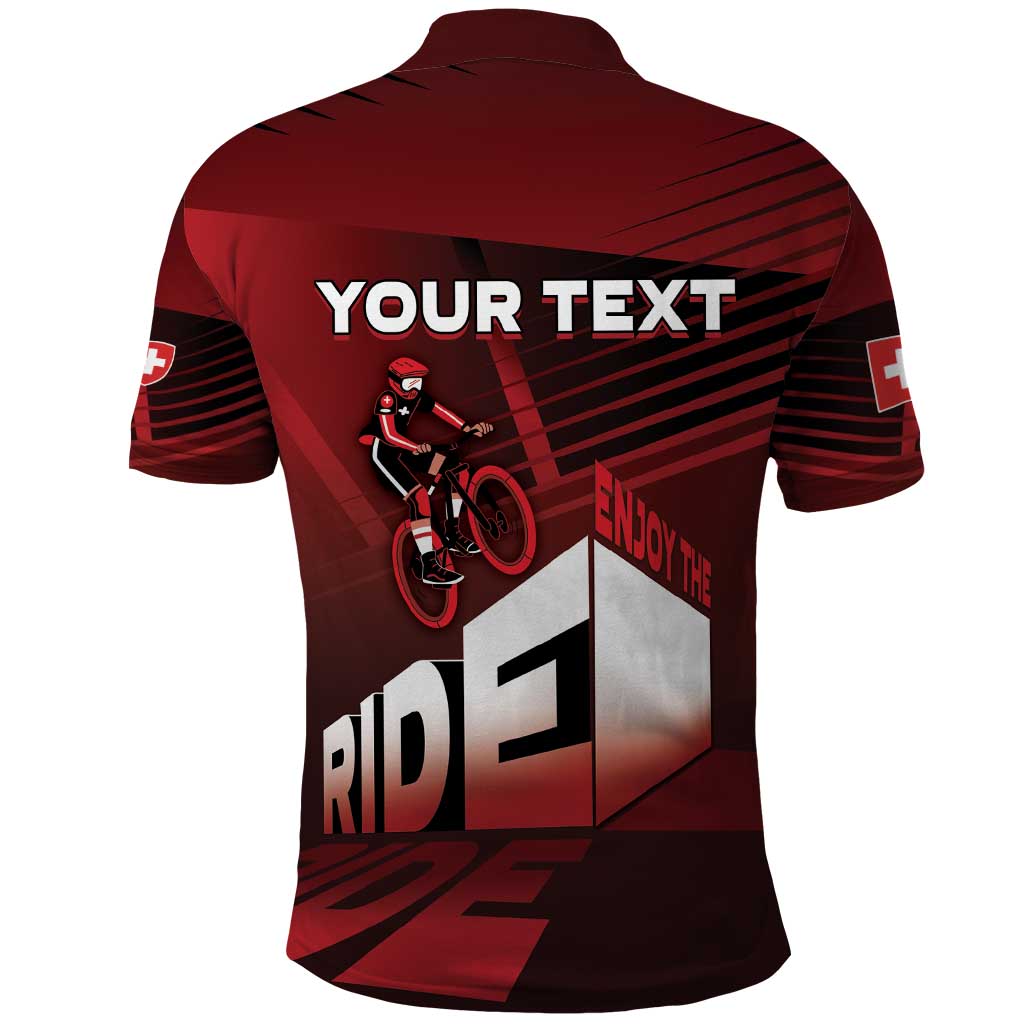 Personalized Switzerland Cycling Polo Shirt Sporty Style DT05