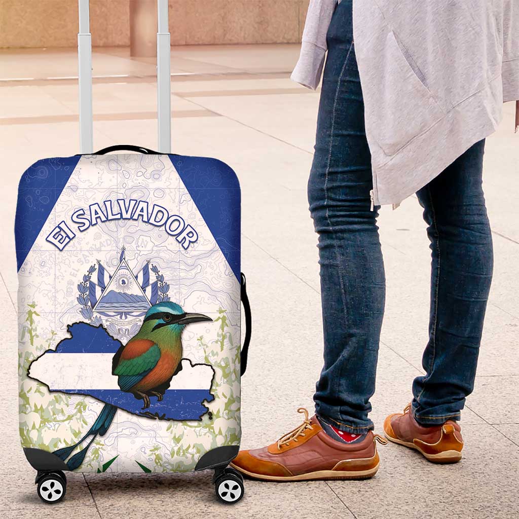 El Salvador Luggage Cover Torogoz Bird Map DT05