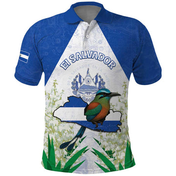 Personalized El Salvador Polo Shirt Torogoz Bird Map DT05