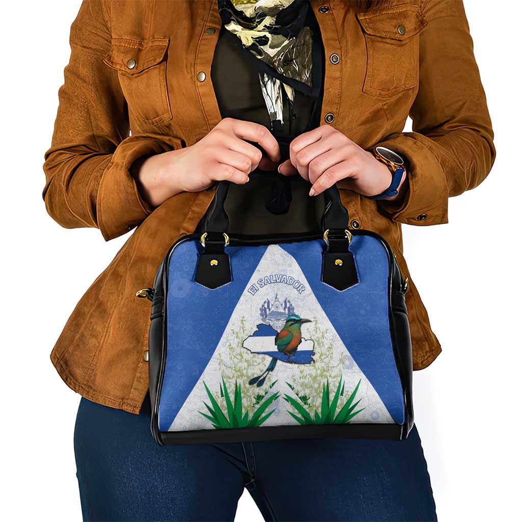 El Salvador Shoulder Handbag Torogoz Bird Map DT05