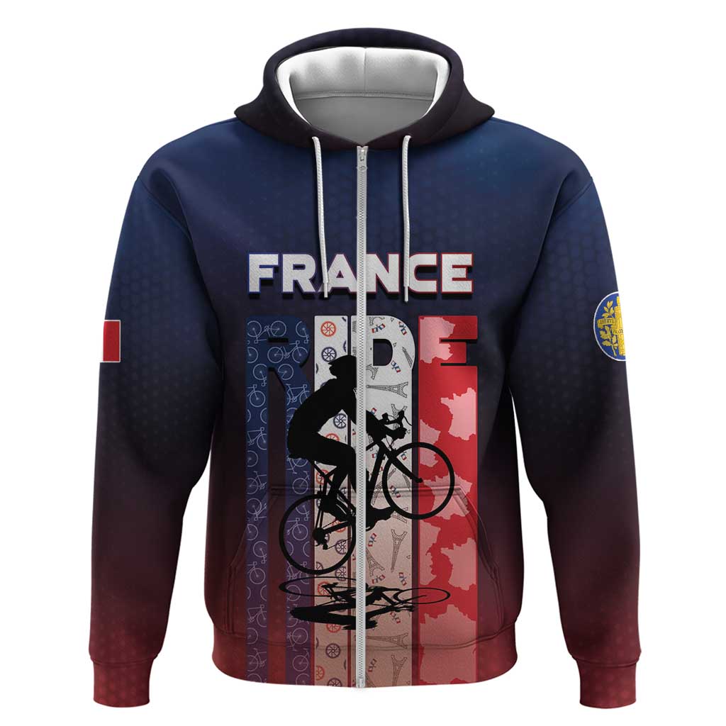 Personalized France Cycling Hoodie Ride With Cyclist DT05