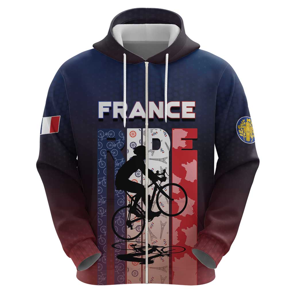 Personalized France Cycling Hoodie Ride With Cyclist DT05
