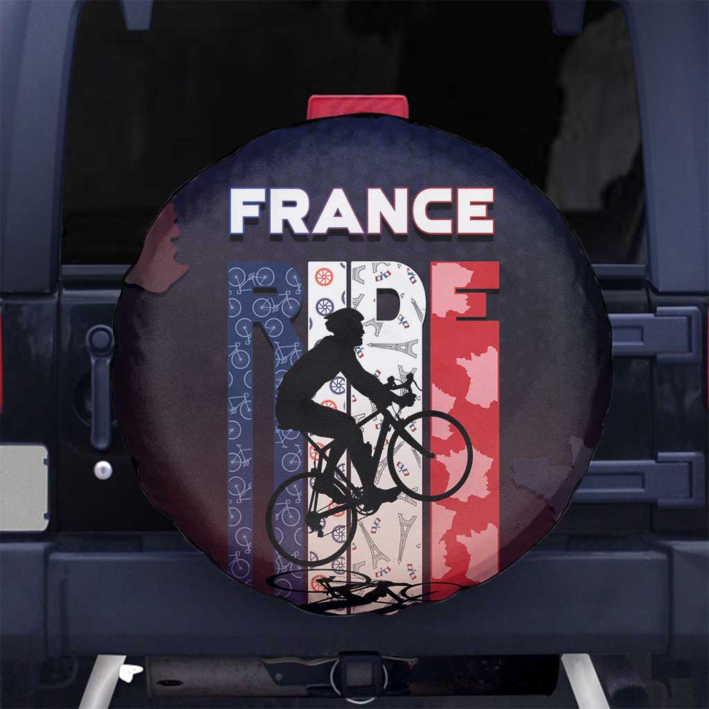 France Cycling Spare Tire Cover Ride With Cyclist DT05