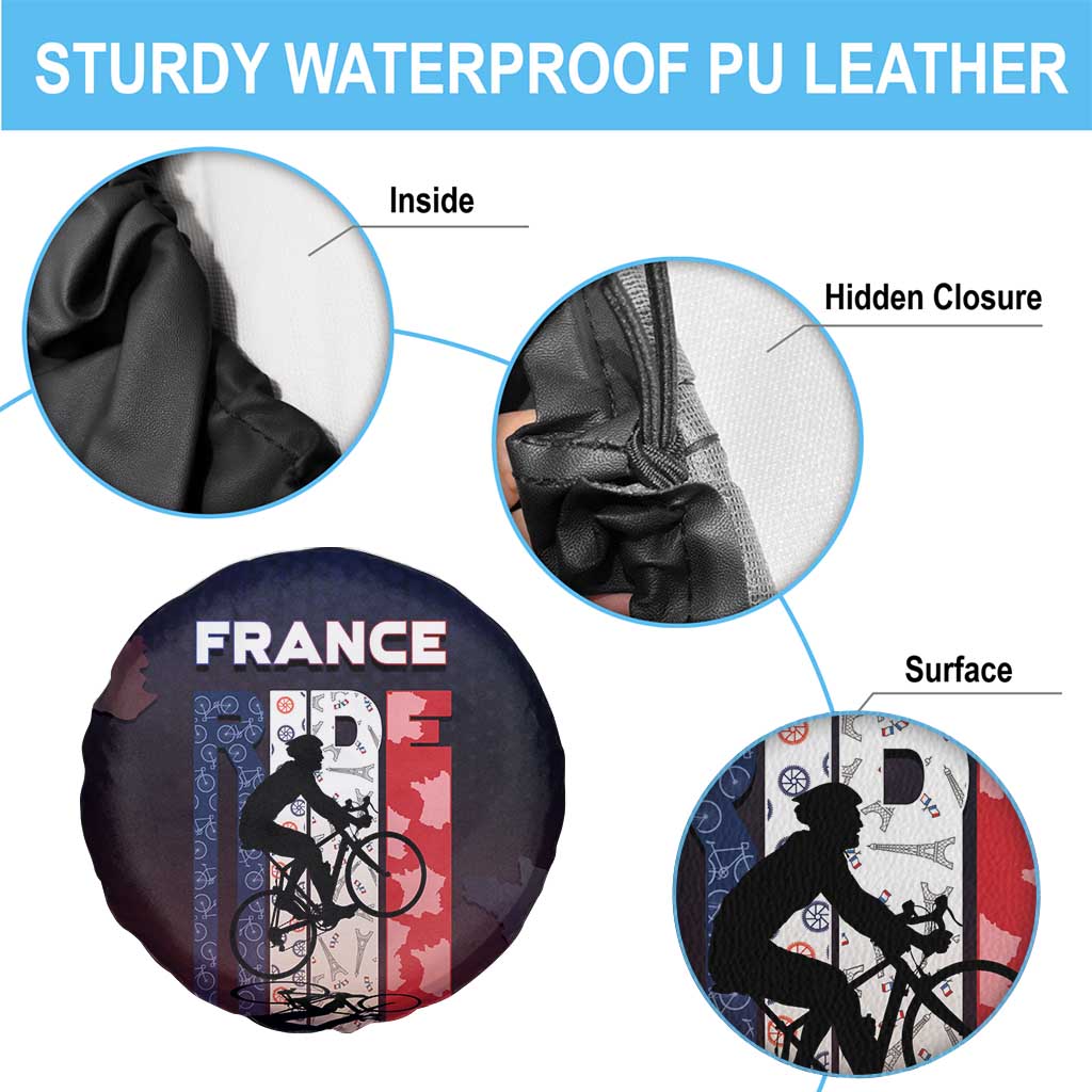 France Cycling Spare Tire Cover Ride With Cyclist DT05