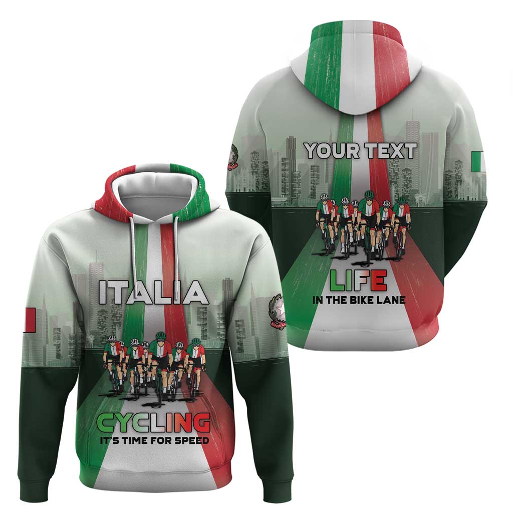 Personalized Italy Cycling Hoodie Life In The Bike Lane DT05