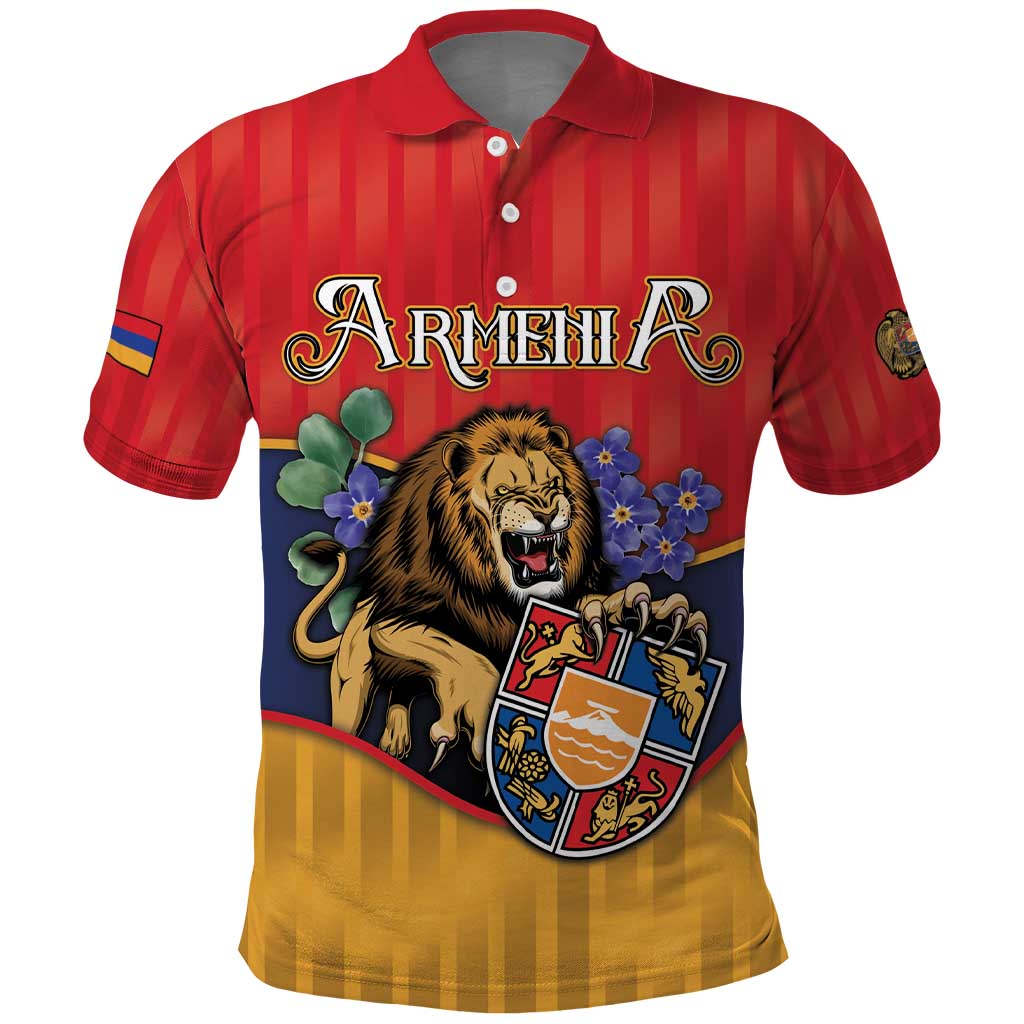 Personalized Armenia Polo Shirt Lion As National Symbol DT05