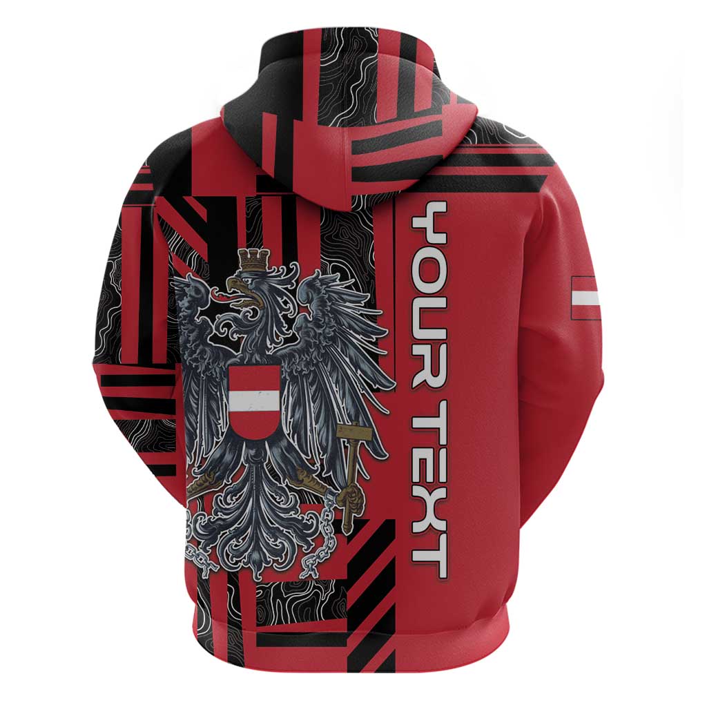Personalized Austria Hoodie Black Eagle Badge With Patterns DT05