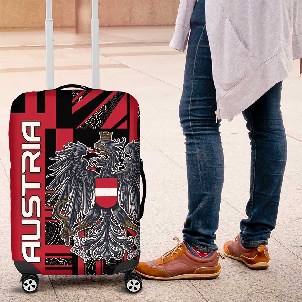 Austria Luggage Cover Black Eagle Badge With Patterns DT05