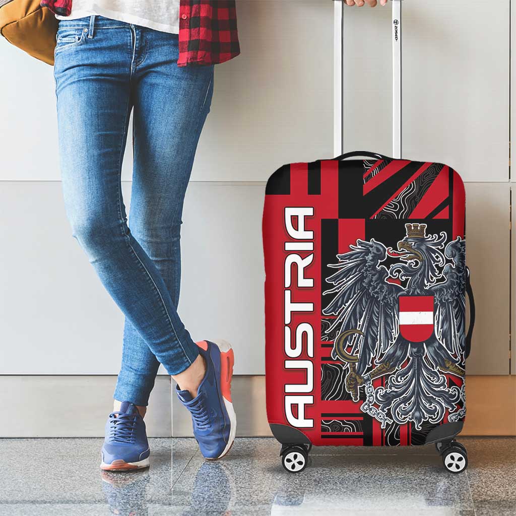 Austria Luggage Cover Black Eagle Badge With Patterns DT05