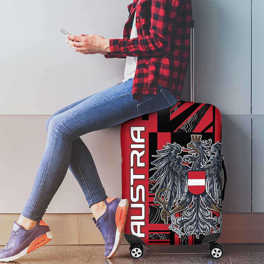 Austria Luggage Cover Black Eagle Badge With Patterns DT05