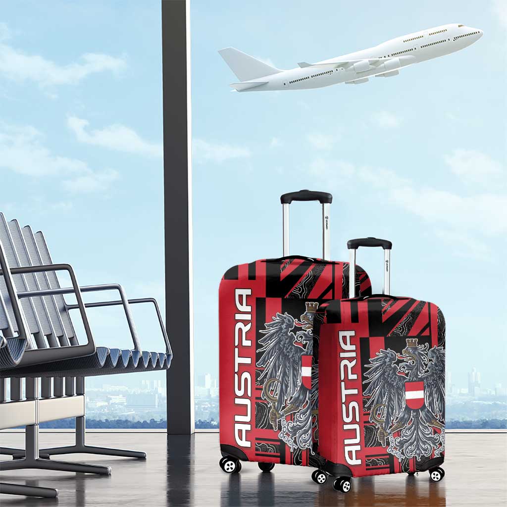 Austria Luggage Cover Black Eagle Badge With Patterns DT05