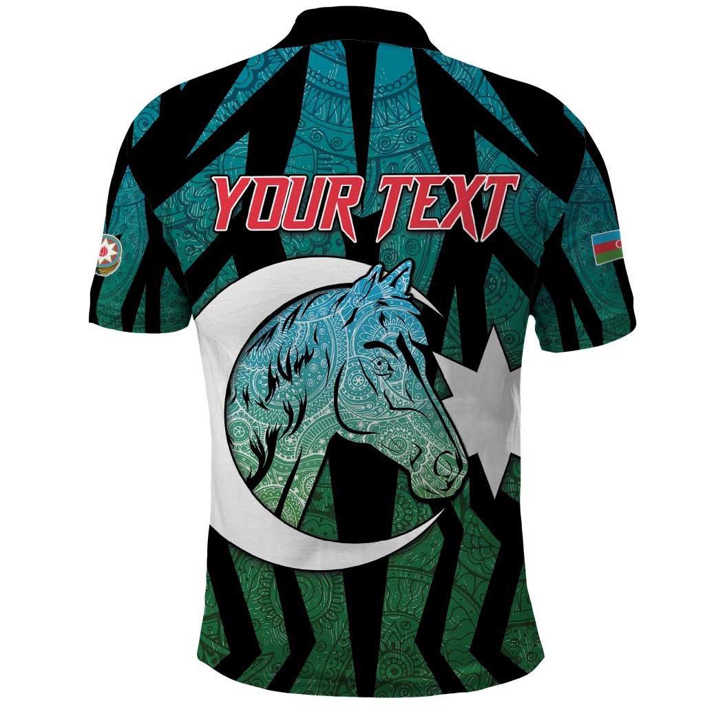 Personalized Azerbaijan Polo Shirt Karabakh Horse Tattoo DT05