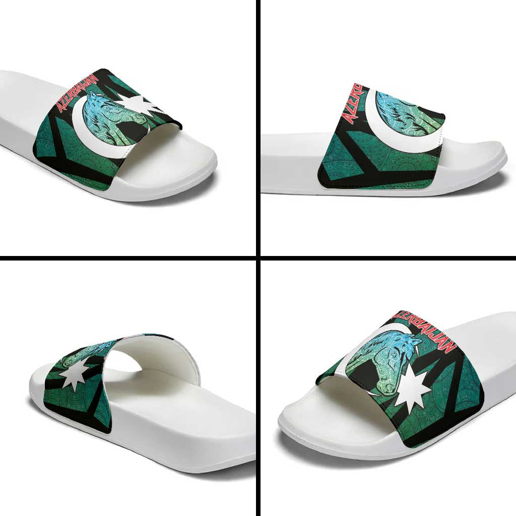 Azerbaijan Slide Sandals Karabakh Horse Tattoo DT05