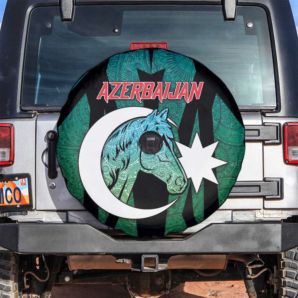 Azerbaijan Spare Tire Cover Karabakh Horse Tattoo DT05