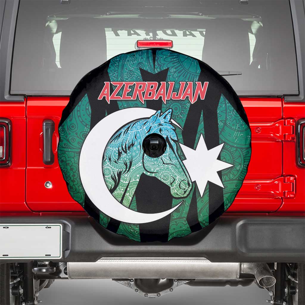 Azerbaijan Spare Tire Cover Karabakh Horse Tattoo DT05
