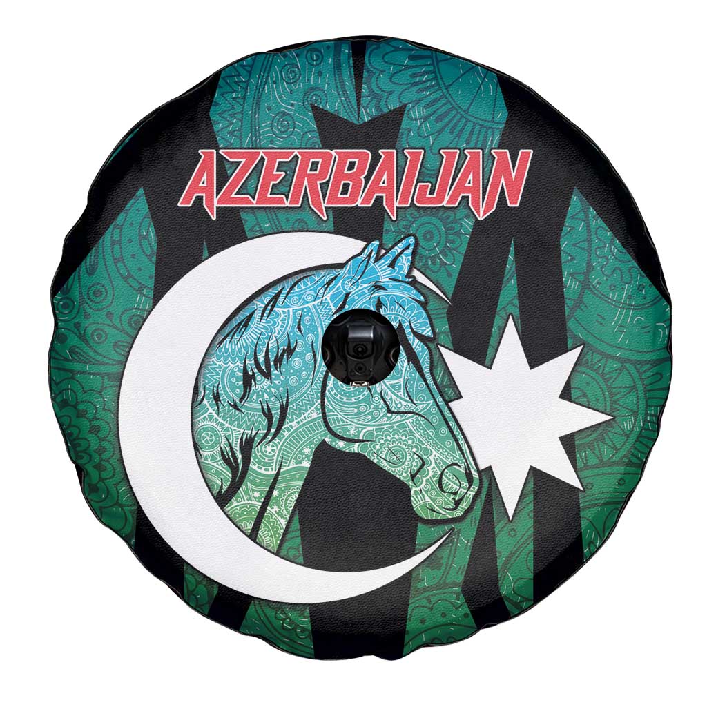 Azerbaijan Spare Tire Cover Karabakh Horse Tattoo DT05